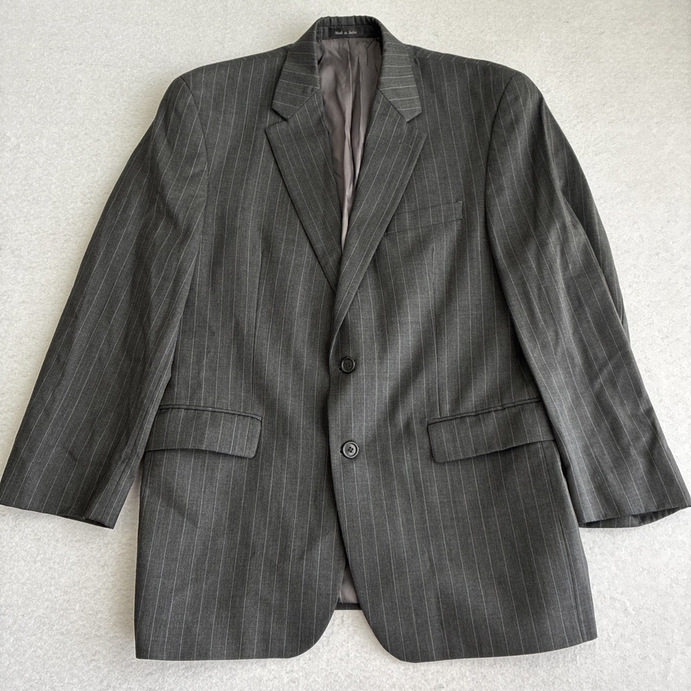 Lauren Ralph Lauren Men's Gray Pinstripe Wool Blazer 41R Sport Coat Suit Jacket